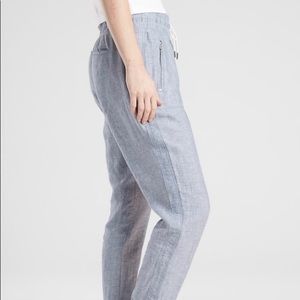 Athleta Cabo Linen Joggers - Light Grey